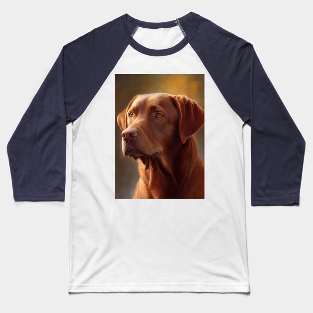 Chesapeake Bay Retriever Baseball T-Shirt by ABART BY ALEXST 